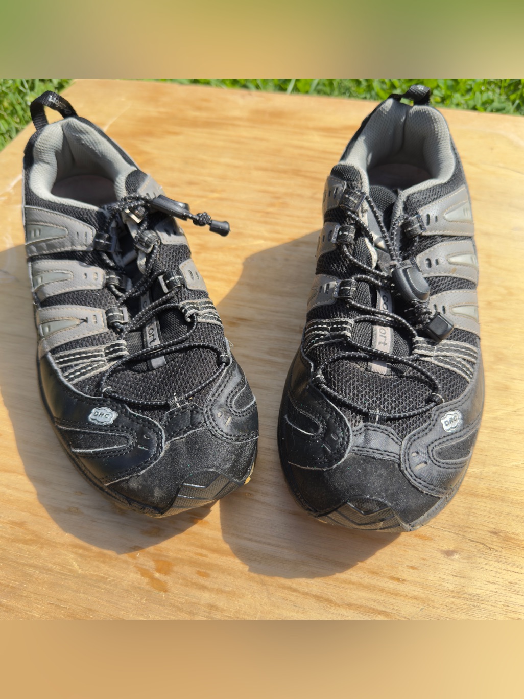 Men's Black And Gray Dr. Comfort Hiking Shoes